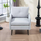 Fauteuil d'appoint en chenille TUYOHW, fauteuil club en tissu avec pieds en métal noir, patins antidérapants, fauteuil simple pour salon, chambre, salle à manger