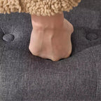 TUYOHW 48 Pouf banc de rangement capitonné avec charnière de sécurité - Banc d'entrée rembourré avec coutures diamant, banc de bout de lit pour salon, chambre à coucher