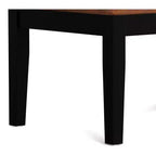 Banc ottoman rectangulaire contemporain Abbey de 66 cm de large en similicuir végétalien marron vieilli