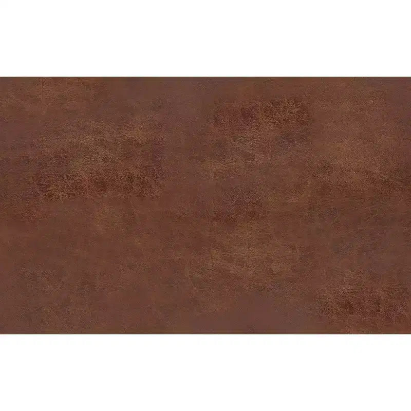 Banc ottoman rectangulaire contemporain Abbey de 66 cm de large en similicuir végétalien marron vieilli