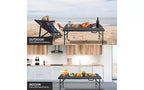 Table pliante robuste 1,20 m, hauteur réglable, imperméable, facile à nettoyer, plastique portable avec poignée, pieds antidérapants, capacité de 136 kg pour intérieur/extérieur