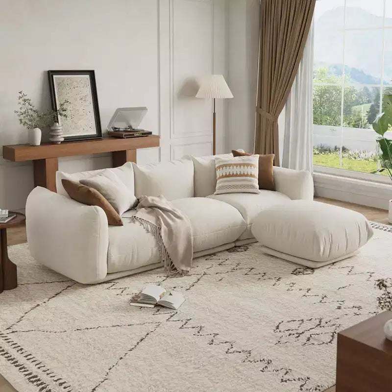 Canapé deux places sans structure - Aucun assemblage requis, canapé en chenille moelleuse de 75,2 po avec siège profond de 23,2 po pour petits espaces (Vert)