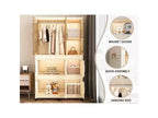 Armoire portable, organiseur de placard en plastique avec tringle et portes magnétiques, armoire de rangement portable et pliable