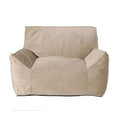 Taupe Velvet Bean Bag Chair, Soft, for Living Room & Bedroom (For VC)