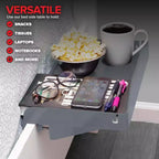 Étagère de chevet Modern Innovations avec porte-gobelet et passe-câble (Gris foncé)