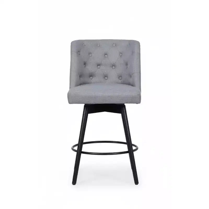 Lot de 2 tabourets de bar en lin - Tabourets de bar en tissu de lin