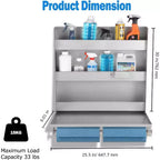 Armoire de rangement en aluminium pour poste de travail COZONY, avec plateau de travail rabattable et porte-serviettes en papier, organisateur d'armoire pour remorque fermée d'atelier de course