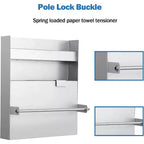 Armoire de rangement en aluminium pour poste de travail COZONY, avec plateau de travail rabattable et porte-serviettes en papier, organisateur d'armoire pour remorque fermée d'atelier de course