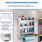 Armoire de rangement en aluminium pour poste de travail COZONY, avec plateau de travail rabattable et porte-serviettes en papier, organisateur d'armoire pour remorque fermée d'atelier de course