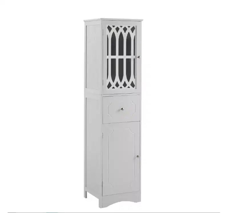 MDF Freestanding Storage Cabinet with Drawer & Door,