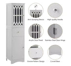Meuble de rangement autoportant en MDF avec tiroir et porte,