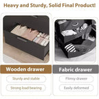 COZONY 47 Commode moderne avec prises USB, commode de rangement en bois à 6 tiroirs pour chambre et salon