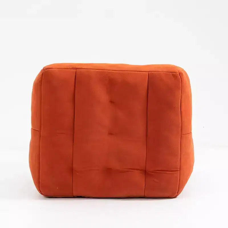 Pouf géant en velours doux avec repose-pieds, avec mousse à mémoire de forme, fauteuil d'appoint moderne pour salon, chambre, appartement, rouge