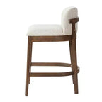 Tabourets de comptoir rembourrés Christopher Knight Home Stephanie Farmhouse en bois d'hévéa avec dossier incurvé (lot de 4)