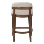 Tabourets de comptoir rembourrés Christopher Knight Home Stephanie Farmhouse en bois d'hévéa avec dossier incurvé (lot de 4)