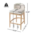 Tabourets de comptoir rembourrés Christopher Knight Home Stephanie Farmhouse en bois d'hévéa avec dossier incurvé (lot de 4)