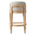 Tabourets de comptoir rembourrés Christopher Knight Home Stephanie Farmhouse en bois d'hévéa avec dossier incurvé (lot de 4)