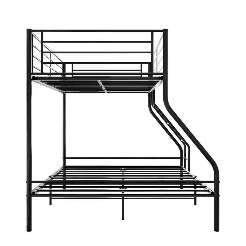 Lit superposé en métal robuste MAYEERTY Twin-Over-Full avec garde-corps amélioré et échelle inclinée pour chambre et dortoir