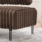 Banc de canapé moderne 2 places TUYOHW avec dossier réglable, banc d'entrée rembourré avec pieds en métal, banc de bout de lit pour salon, chambre à coucher