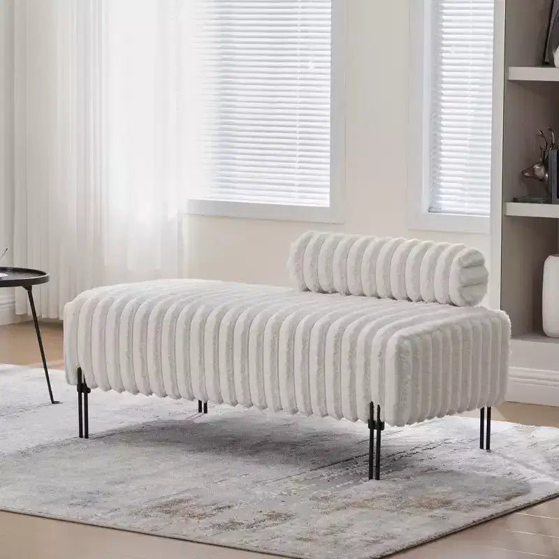 Banc de canapé moderne 2 places TUYOHW avec dossier réglable, banc d'entrée rembourré avec pieds en métal, banc de bout de lit pour salon, chambre à coucher