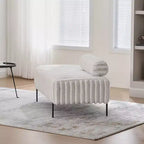 Banc de canapé moderne 2 places TUYOHW avec dossier réglable, banc d'entrée rembourré avec pieds en métal, banc de bout de lit pour salon, chambre à coucher