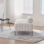 Banc de canapé moderne 2 places TUYOHW avec dossier réglable, banc d'entrée rembourré avec pieds en métal, banc de bout de lit pour salon, chambre à coucher