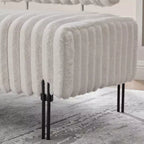 Banc de canapé moderne 2 places TUYOHW avec dossier réglable, banc d'entrée rembourré avec pieds en métal, banc de bout de lit pour salon, chambre à coucher