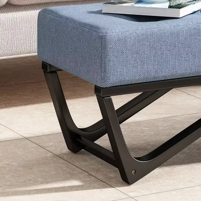 TUYOHW 47 Banc ottoman moderne avec capitonnage, banc d'entrée rembourré avec pieds géométriques, banc à chaussures polyvalent pour salon, chambre à coucher