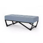 TUYOHW 47 Banc ottoman moderne avec capitonnage, banc d'entrée rembourré avec pieds géométriques, banc à chaussures polyvalent pour salon, chambre à coucher