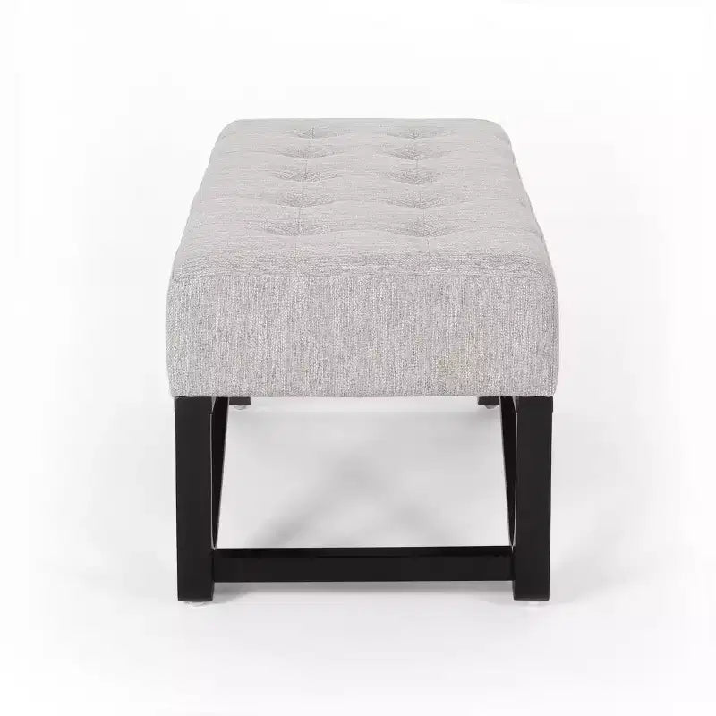 TUYOHW 47 Banc ottoman moderne avec capitonnage, banc d'entrée rembourré avec pieds géométriques, banc à chaussures polyvalent pour salon, chambre à coucher
