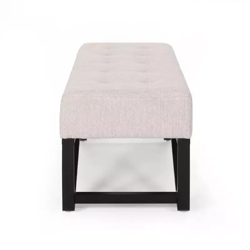 TUYOHW 47 Banc ottoman moderne avec capitonnage, banc d'entrée rembourré avec pieds géométriques, banc à chaussures polyvalent pour salon, chambre à coucher