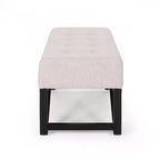 TUYOHW 47 Banc ottoman moderne avec capitonnage, banc d'entrée rembourré avec pieds géométriques, banc à chaussures polyvalent pour salon, chambre à coucher