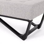 TUYOHW 47 Banc ottoman moderne avec capitonnage, banc d'entrée rembourré avec pieds géométriques, banc à chaussures polyvalent pour salon, chambre à coucher