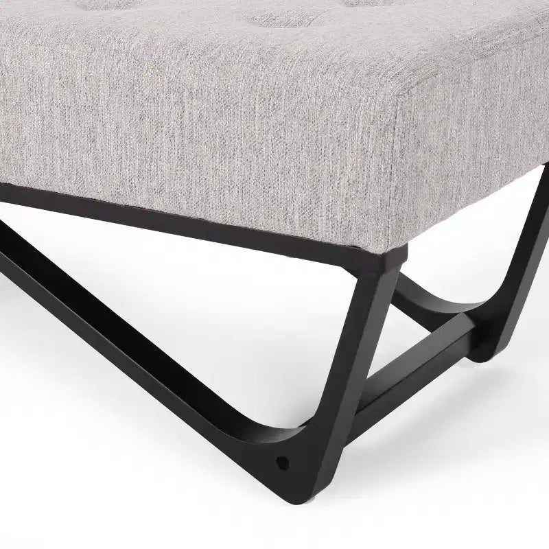TUYOHW 47 Banc ottoman moderne avec capitonnage, banc d'entrée rembourré avec pieds géométriques, banc à chaussures polyvalent pour salon, chambre à coucher