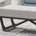 TUYOHW 47 Banc ottoman moderne avec capitonnage, banc d'entrée rembourré avec pieds géométriques, banc à chaussures polyvalent pour salon, chambre à coucher
