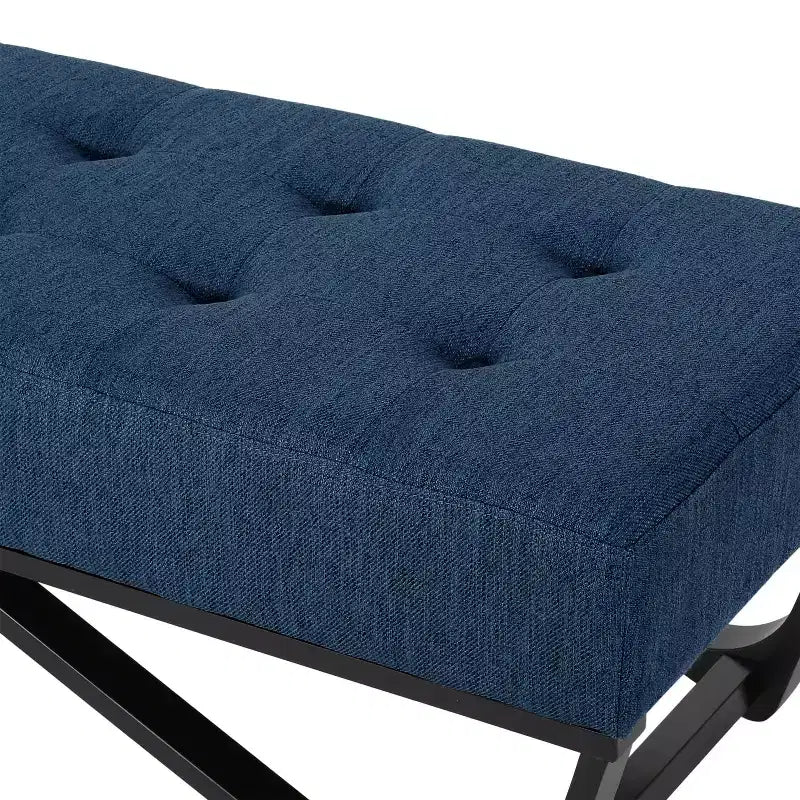 TUYOHW 47 Banc ottoman moderne avec capitonnage, banc d'entrée rembourré avec pieds géométriques, banc à chaussures polyvalent pour salon, chambre à coucher