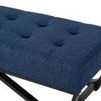 TUYOHW 47 Banc ottoman moderne avec capitonnage, banc d'entrée rembourré avec pieds géométriques, banc à chaussures polyvalent pour salon, chambre à coucher
