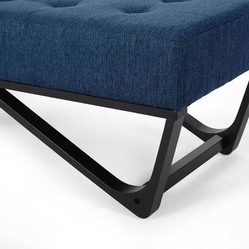 TUYOHW 47 Banc ottoman moderne avec capitonnage, banc d'entrée rembourré avec pieds géométriques, banc à chaussures polyvalent pour salon, chambre à coucher