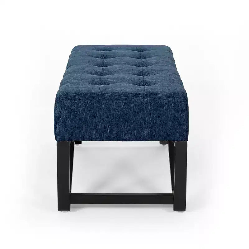 TUYOHW 47 Banc ottoman moderne avec capitonnage, banc d'entrée rembourré avec pieds géométriques, banc à chaussures polyvalent pour salon, chambre à coucher