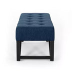 TUYOHW 47 Banc ottoman moderne avec capitonnage, banc d'entrée rembourré avec pieds géométriques, banc à chaussures polyvalent pour salon, chambre à coucher