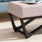 TUYOHW 47 Banc ottoman moderne avec capitonnage, banc d'entrée rembourré avec pieds géométriques, banc à chaussures polyvalent pour salon, chambre à coucher
