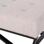 TUYOHW 47 Banc ottoman moderne avec capitonnage, banc d'entrée rembourré avec pieds géométriques, banc à chaussures polyvalent pour salon, chambre à coucher