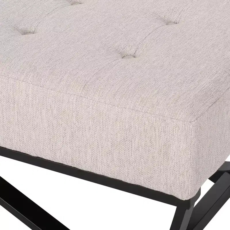 TUYOHW 47 Banc ottoman moderne avec capitonnage, banc d'entrée rembourré avec pieds géométriques, banc à chaussures polyvalent pour salon, chambre à coucher