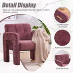 Fauteuil d'appoint moderne TUYOHW, fauteuil simple rembourré en chenille avec accoudoirs rembourrés, chaise longue pour salon, chambre, bureau, capacité de 227 kg