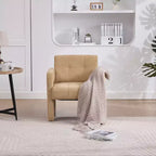 Fauteuil d'appoint moderne TUYOHW, fauteuil simple rembourré en chenille avec accoudoirs rembourrés, chaise longue pour salon, chambre, bureau, capacité de 227 kg
