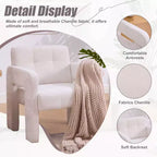 Fauteuil d'appoint moderne TUYOHW, fauteuil simple rembourré en chenille avec accoudoirs rembourrés, chaise longue pour salon, chambre, bureau, capacité de 227 kg