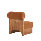 TUYOHW Fauteuil de salon moderne en tissu bouclette, fauteuil rembourré en bouclette avec dossier roulé, cadre en bois massif, fauteuil d'appoint pour salon, chambre, bureau