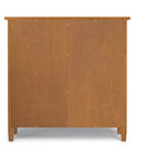 Meuble de rangement pour entrée de 36 po de large en bois massif de style transitoire Norfolk, brun doré pâle