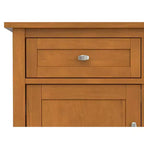 Meuble de rangement pour entrée de 36 po de large en bois massif de style transitoire Norfolk, brun doré pâle