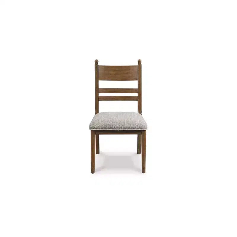 Signature Design by Ashley Chadworth – Chaises de salle à manger capitonnées, lot de 2, cadre en bois marron avec siège en polyester